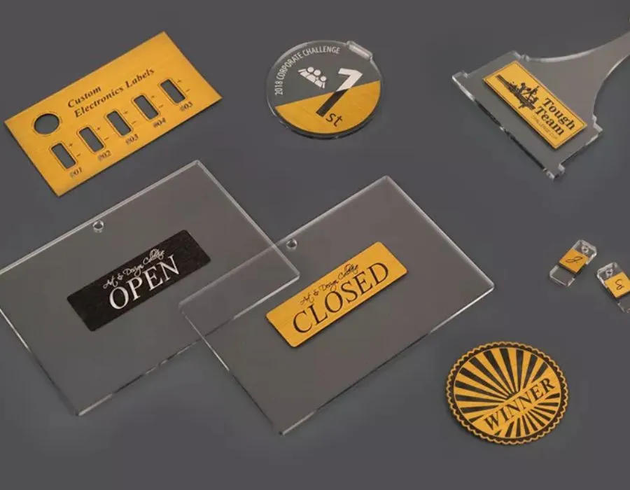 Acrylic with Stickers